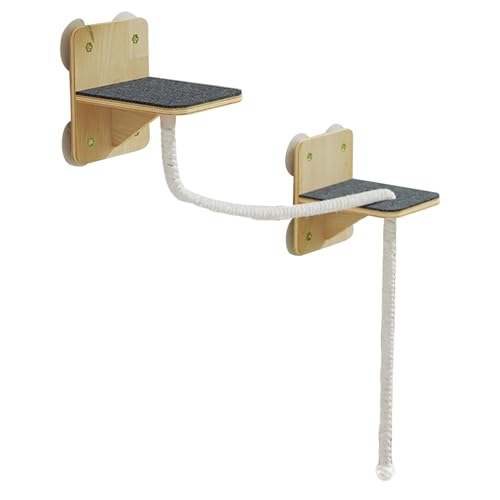Krujecnt Katzenregale, platzsparende Wandmontage, natürliche Sitzstange, Spielzeug, Treppen für Zuhause, Tür, Fenster, Indoor-Spielen Krujecnt Katzenregale, platzsparende Wandmontage, natürliche Sitzstange, Spielzeug, Treppen für Zuhause, Tür, Fenster, Indoor-Spielen von Krujecnt