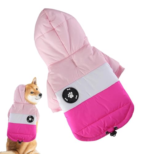 Krujecnt Warmer Hundemantel, warme Hunde-Winterjacke | Winddichte Hundekleidung für den Winter | Winddichte Hundejacke, bequemer Haustiermantel für kaltes Wetter für mittelgroße und große Hunde und von Krujecnt