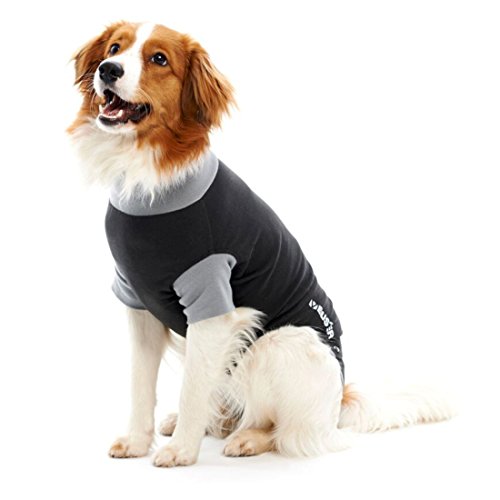 Kruuse Buster Easygo Body für Hunde, Schwarz, Medium, Baumwolle/Elastan, Druckknöpfe, Winter von Kruuse