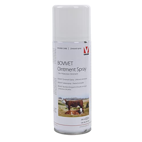 KRUUSE BOVIVET Salbenspray für Tiere, Zinkoxid Salbenspray (Schutz vor Sepsis und Anderen schädlichen Einwirkungen der Haut, umweltfreundliches Wundspray, Inhalt: 200 ml) von Kruuse