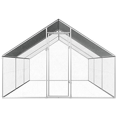 Ksodgun Hühnerkäfig im Freien 2,75 x 6 x 1,92 m Gehäuse aus verzinktem Stahl Duck Rabbit Cat Crate Playpen von Ksodgun