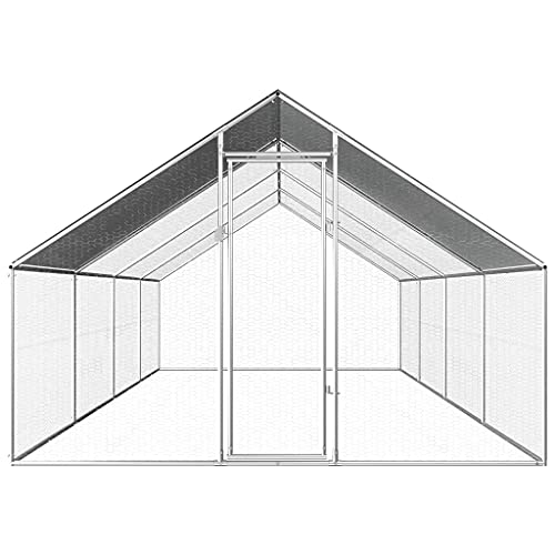 Ksodgun Hühnerkäfig im Freien 2,75 x 8 x 1,92 m Gehäuse aus verzinktem Stahl Duck Rabbit Cat Crate Playpen von Ksodgun