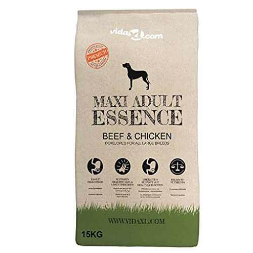 Ksodgun Premium Trockenfutter für Hunde Maxi Adult Essence Beef & Chicken 2 Stück 30 kg ， Große Rasse, gesunde Mobilität für die Gesundheit der Gelenke von Ksodgun