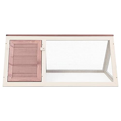 Ksodgun Tierkaninchen Hutch Indoor Bunny Cage Brown Premium behandeltes Tannenholz mit Eisendrahtgitter und leicht zu öffnender Tür von Ksodgun