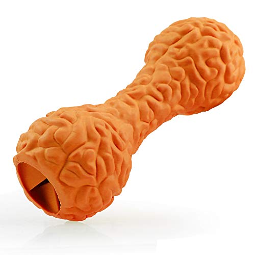 Haustierbedarf Resist Bite Molars Leakage Hundespielzeug Gummihantel Haustierspielzeug (Orange) von Kuangzee