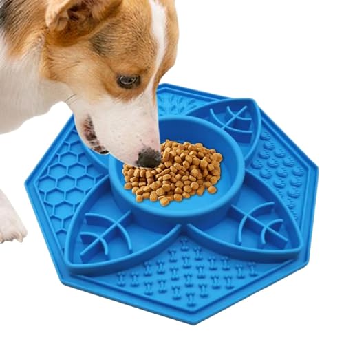 Leckmatte für Hunde,Leckmatten für Hunde | Achteckiges Design Slow Food Pad - Wiederverwendbare Leckpad-Kisten-Trainingsspielzeug, Katzenleckerli-Futtermatte für Haustiere, mittelgroße und kleine Katz von Kuehssn