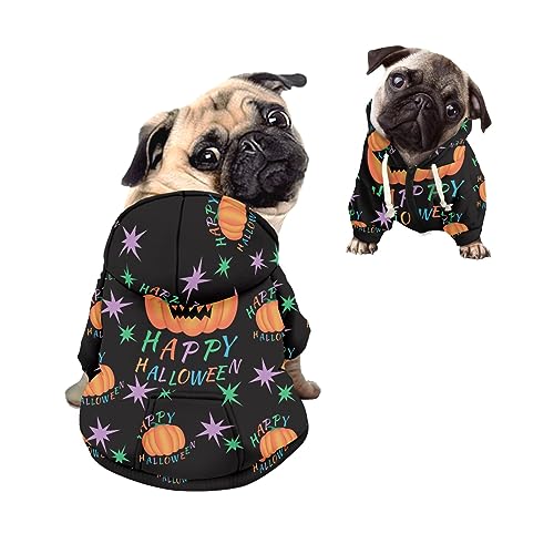 Kuiaobaty Happy Halloween Hunde-Kapuzenpullover mit Reißverschluss, bequem, Welpen-Kostüm, Outfits, Halloween-Kürbisse, Hundepullover für kleine und mittelgroße Hunde Kuiaobaty Happy Halloween Hunde-Kapuzenpullover mit Reißverschluss, bequem, Welpen-Kostüm, Outfits, Halloween-Kürbisse, Hundepullover für kleine und mittelgroße Hunde von Kuiaobaty