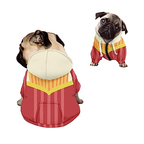 Kuiaobaty Hundepullover mit Chips-Aufdruck, bequemer Hunde-Kapuzenpullover, Haustierkleidung, lustige Lebensmittel, dehnbarer Einteiler für kleine und mittelgroße Hunde Kuiaobaty Hundepullover mit Chips-Aufdruck, bequemer Hunde-Kapuzenpullover, Haustierkleidung, lustige Lebensmittel, dehnbarer Einteiler für kleine und mittelgroße Hunde von Kuiaobaty