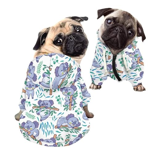 Kuiaobaty Süßes Koala-Print für kleine Hunde, Cartoon-Koalas-Muster, Haustier-Sweatshirt, Pullover für mittelgroße Hunde Kuiaobaty Süßes Koala-Print für kleine Hunde, Cartoon-Koalas-Muster, Haustier-Sweatshirt, Pullover für mittelgroße Hunde von Kuiaobaty