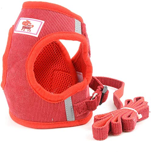 Dog Harness Katzengeschirr Hundegeschirr Katze Leine Cat Harness Hundegeschirr Groß Ohne Ziehen Hundegeschirr Für Mittlere Hunde Welpengeschirr Für Kleine Hunde red,L von KunLS