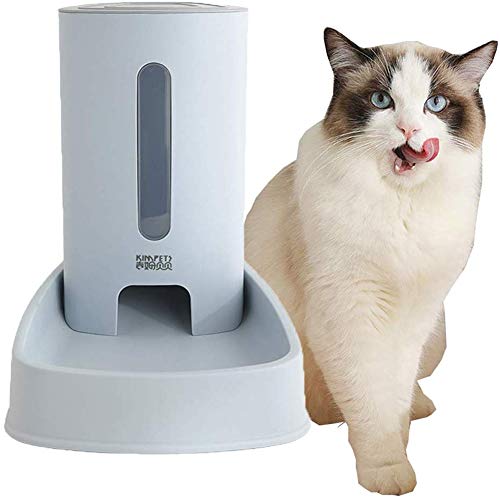 Futterspender Katze Futterautomat Katze Katzen Trinkbrunnen Trinkbrunnen Abnehmbarer Futterautomat Für Hunde Food & Water Feeder Set Wasserspender Für Haustiere Blue,Food Feeder von KunLS