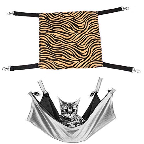 Hängematte für Kleintiere Hängematte Katze Katzenhängematte Katzen Hängematten Kaninchen Zubehoer Meerschweinchen Zubehoer Kleines Haustierbett Hamster-Hängematte Stripe,xs von KunLS