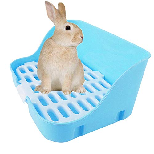 Haustier Kleine Ratte WC Quadratische TöPfchen Trainer Ecke Wurf BettwäSche Box Pet Pan FüR Kleintiere/Kaninchen/Meerschwein/Frettchen Blue von KunLS