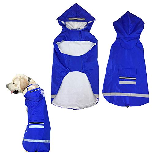 Hunde Regenjacke Hundemantel Wasserdicht Regenmantel Hund Regenmantel Für Hunde Regenmantel Wasserdicht Hundemäntel Wasserdicht Und Warm Hund Regenmäntel Wasserdicht Mit Kapuze Blue von KunLS