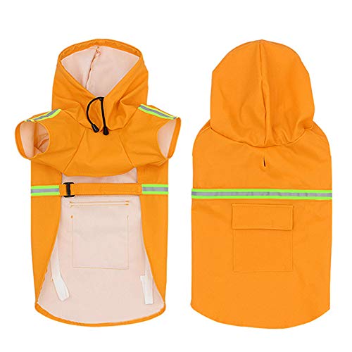 Hunde Regenjacke Hundemantel Wasserdicht Regenmantel Hund Regenmantel Hund Wasserdicht Hunde Regenjacke Wasserdichter Regenmantel Für Hundemäntel Wasserdicht Und Warm orange,XL von KunLS