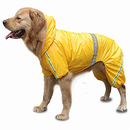 Hunde Regenjacke Regenmantel Hund Hundemantel Wasserdicht Hundejacke Wasserdicht Hunde Regenmantel Wasserdicht Hund Regenmantel Mit Kapuze Großer Hund Regenmantel Yellow,XL von KunLS