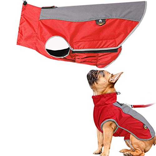 Hunde Regenjacke Regenmantel Hund Hundemantel Wasserdicht Hunderegenmantel Dog Raincoat Hund Regenmäntel Wasserdicht Mit Kapuze Hundemäntel Für Mittlere Hunde Wasserdicht red,M von KunLS