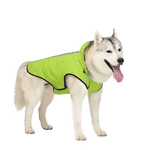 Hunde Regenjacke Regenmantel Hund Hundemantel Wasserdicht Regenjacke Hund Dog Raincoat Haustier Regenmantel Hund Voller Regenmantel Hund Regenmantel Mit Kapuze Green,S von KunLS