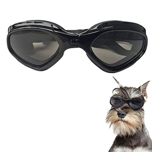 Hundebrille Augenschutzbrille Sonnenschutz Hund Hunde Sonnenbrille Hundebrille Für Kleine Hundebrille Augenschutz wasserdichte Hundebrille Welpen Sonnenbrille Black von KunLS