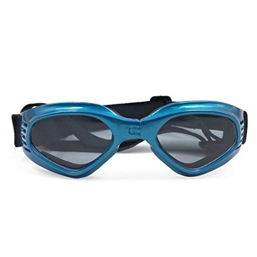 Hundebrille Augenschutzbrille Sonnenschutz Hund Hunde Sonnenbrille Hundebrille Für Kleine Hundebrille Augenschutz wasserdichte Hundebrille Welpen Sonnenbrille Blue von KunLS