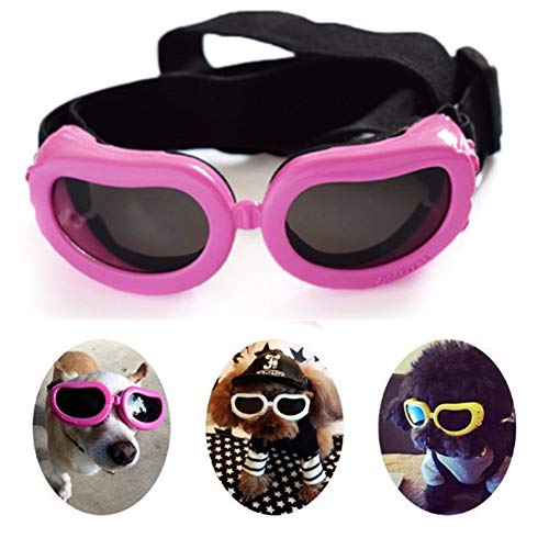 Hundebrille Sonnenschutz Hund Hundebrille Für Kleine Hunde Welpen Sonnenbrille Hunde Sonnenbrille Faltbare Hundesonnenbrille wasserdichte Hundebrille Hundebrille Augenschutz pink von KunLS