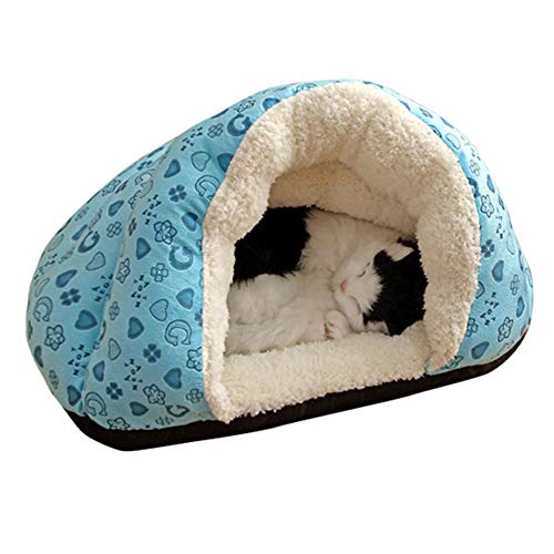 Hundehöhle Katzen Kuschelhöhle Katzen Bett Hundezubehör Für Kleine Hunde Zubehör Für Große Hunde Cats Nest Beruhigungsbett Günstige Hundebetten Haustierbetten Für Katzen Blue,m von KunLS