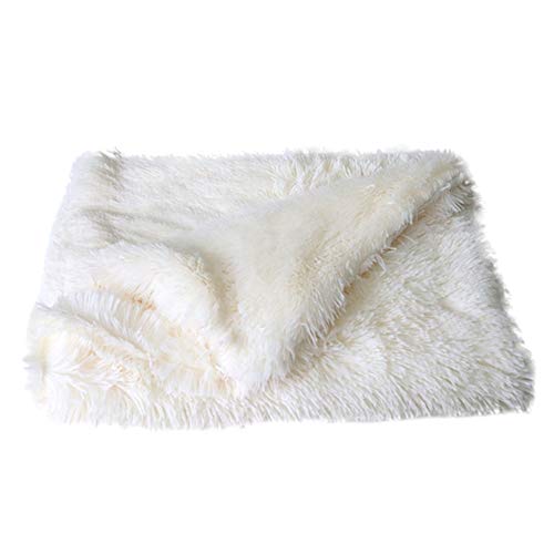 Hundekörbchen Hundekorb Grosse Hundebett Grosse Hundebetten Dog Bed Hunde Zubehör Für Große Hunde Dicke Haustierdecke Weiche Decke Hundedecken Waschbar White,l von KunLS