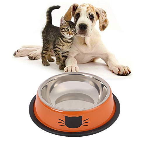 Hundenapf Kleine Hunde Fressnapf Hund Hundenapf Futternapf Hund Wassernapf Für Hunde Metall Hundenäpfe Wasser Hundenapf Hundenäpfe Für Mittlere Hunde Katzenschüssel Set orange von KunLS