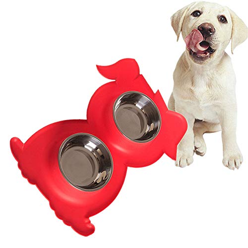 Hundenapf Kleine Hunde Hundenapf Grosse Hundenapf Futternapf Hund Futternapf Hundenäpfe Für Mittlere Hundenäpfe Medium Hundefutter Und Wasserschüssel Futternäpfe Für Hunde red von KunLS