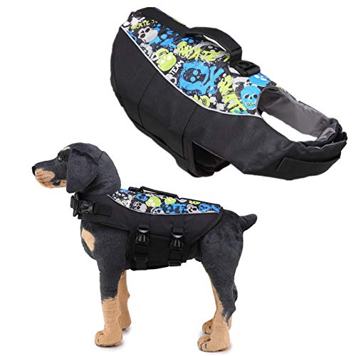 Hundeschwimmweste Schwimmweste Hund Hund Schwimmweste Hunde Sachen Hund Schwimmweste Reflektierende Hundejacke wasserdichte Hundejacken Hund Schwimmjacke 08black,M von KunLS