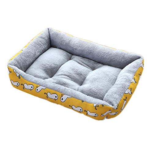 Hunter Hundebett Hundebett Grosse Hunde Katzensofa Deluxe Haustierbett Katzenschlafplatz Atmungsaktiver Zwinger Flauschig Und Bequem 1,Yellow von KunLS