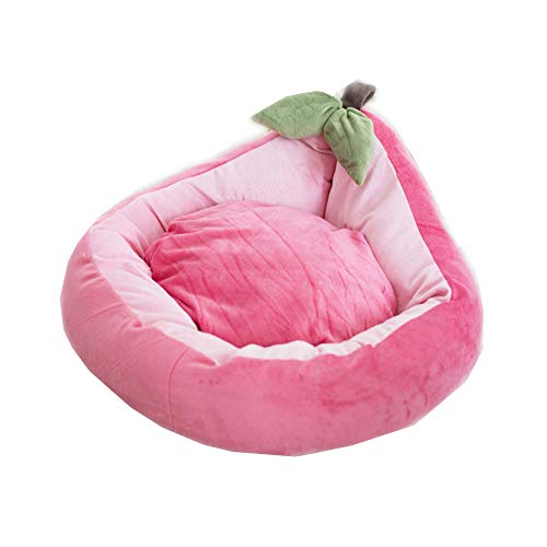 Hunter Hundebett Tierbett Hundenest Katzenkissen Warm Halten Katze Kissen Abnehmbarer Und Waschbarer Katzenstreu 48,pink von KunLS