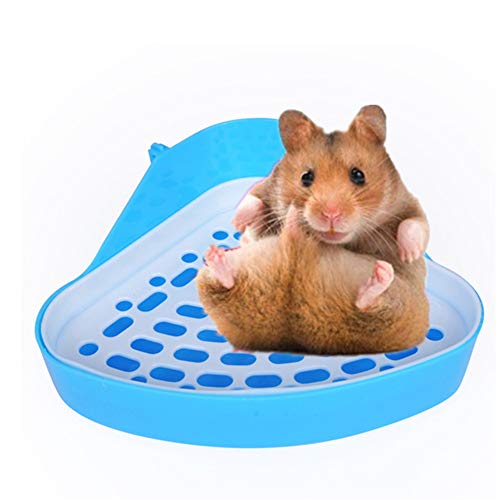 Kaninchen Katzentoilette Kunststoff Kleintierstreu TöPfchen Trainer Ecke Box Haustier Training Toilette FüR Hamster Rennmaus Hase Chinchilla Meerschweinchen Frettchen Blue von KunLS