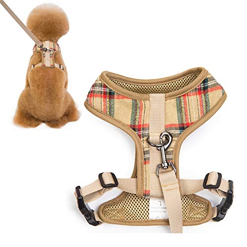 Katzenleine Hundegeschirr Kleine Hundegeschirr Katzengeschirr Hundegeschirr Medium No Pull Hundegeschirr Kleiner Hund Hundeleine Für Kleine Hunde Khaki,S von KunLS