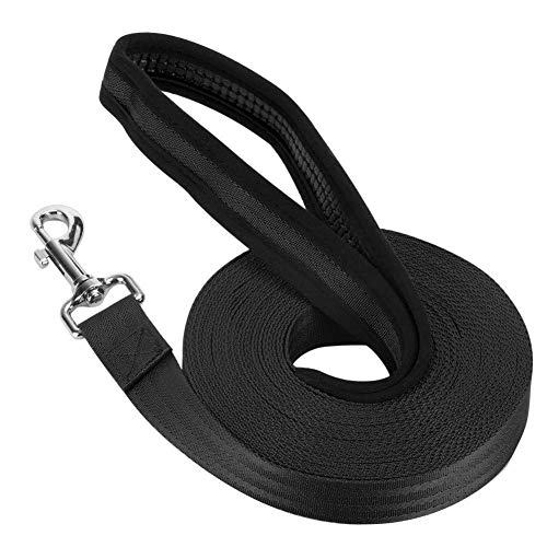 Katzenleine Leine Hund Hundeleine Kleine Hund Leine Kleine Hundeleine Für Kleine Hunde Lange Hundeleine Anti-Pull-Hundeleine Seil Hund Führen Hundetraining Lead Black,20m von KunLS