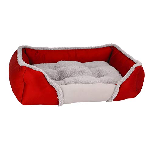 Katzensofa Atmungsaktiv Hunter Hundebett Hundebetten Deluxe Haustierbett Warmes Haustiernest Flauschig Und Bequem red von KunLS