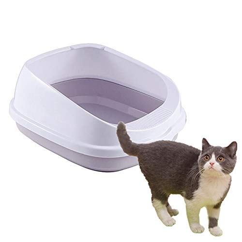 Katzentoilette Groß Fallfest Cat Litter Boxes Selbstreinigende Katzentoilette ErhöHtes Anti-Splash Katzen Toiletten Gray von KunLS