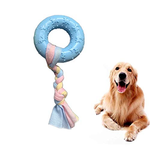 KunLS Ball hundespielzeug unzerstörbar hundespielzeug Intelligenz Welpen kaut Hund kauen Spielzeug Hund kauen Tough Hund Spielzeug Circle,Blue von KunLS