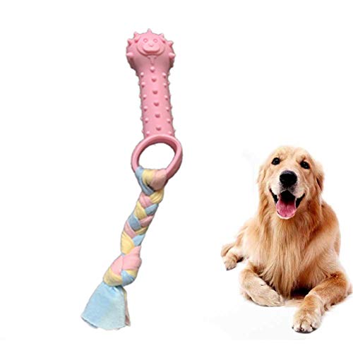 KunLS Ball hundespielzeug unzerstörbar hundespielzeug Intelligenz Welpen kaut Hund kauen Spielzeug Hund kauen Tough Hund Spielzeug Sleeve,pink von KunLS