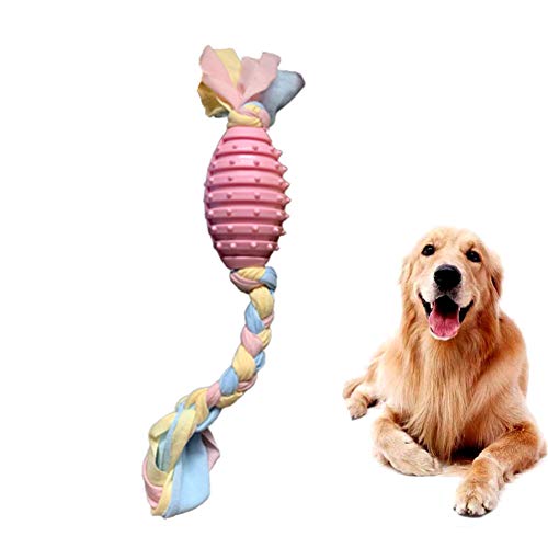 KunLS Ball hundespielzeug unzerstörbar hundespielzeug Intelligenz Welpen kaut Hund kauen Spielzeug Hund kauen Tough Hund Spielzeug olivetype,pink von KunLS