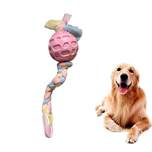 KunLS Ball hundespielzeug unzerstörbar hundespielzeug Intelligenz Welpen kaut Hund kauen Spielzeug Hund kauen Tough Hund Spielzeug patternball,pink von KunLS