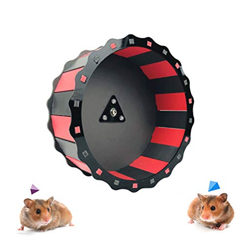 KunLS Hamster Spielzeug Hamster Laufrad Hamster Zubehör Meerschweinchen Zubehoer Nager Zubehör Hamster Übung Ball Zwerg Hamster Rad Laufrad Für Hamster BlackRed von KunLS