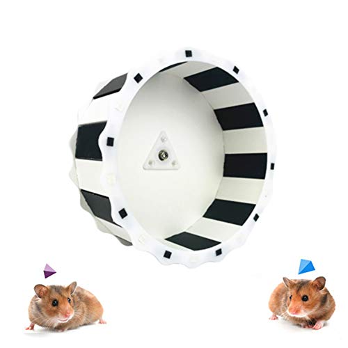 KunLS Hamster Spielzeug Hamster Laufrad Hamster Zubehör Meerschweinchen Zubehoer Nager Zubehör Hamster Übung Ball Zwerg Hamster Rad Laufrad Für Hamster Blackwhite von KunLS