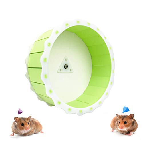 KunLS Hamster Spielzeug Hamster Laufrad Hamster Zubehör Meerschweinchen Zubehoer Nager Zubehör Hamster Übung Ball Zwerg Hamster Rad Laufrad Für Hamster Green von KunLS