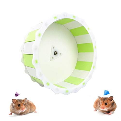 KunLS Hamster Spielzeug Hamster Laufrad Hamster Zubehör Meerschweinchen Zubehoer Nager Zubehör Hamster Übung Ball Zwerg Hamster Rad Laufrad Für Hamster greenwhite von KunLS