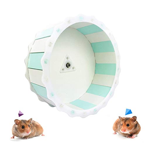 KunLS Hamster Spielzeug Hamster Laufrad Hamster Zubehör Meerschweinchen Zubehoer Nager Zubehör Hamster Übung Ball Zwerg Hamster Rad Laufrad Für Hamster mintgreenwhite von KunLS