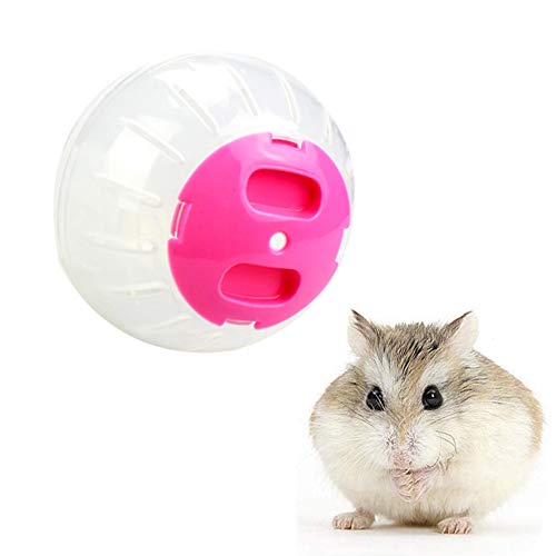 KunLS Hamster Spielzeug Hamster Laufrad Hamster Zubehör Meerschweinchen Zubehoer Nager Zubehör Laufrad Für Hamster Übung Ball Laufrad Hamster Holz Zwerg Hamster Rad 12cm,pink von KunLS