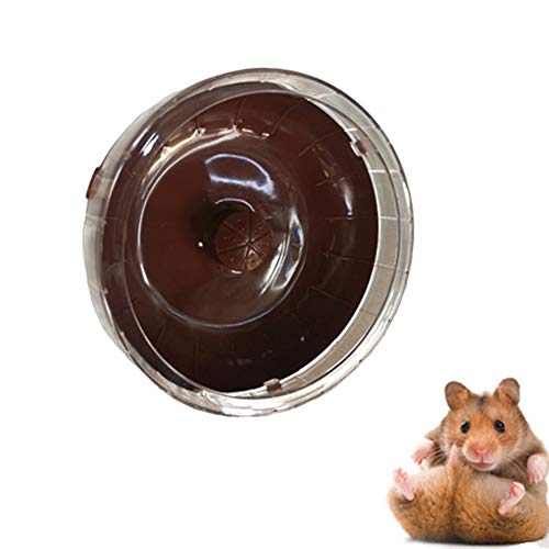 KunLS Hamster Spielzeug Hamsterrad Hamster Zubehör Meerschweinchen Zubehoer Nager Zubehör Hamster In Eine Ball Spielzeug Hamster Laufrad Stille Hamster Rad Coffee von KunLS