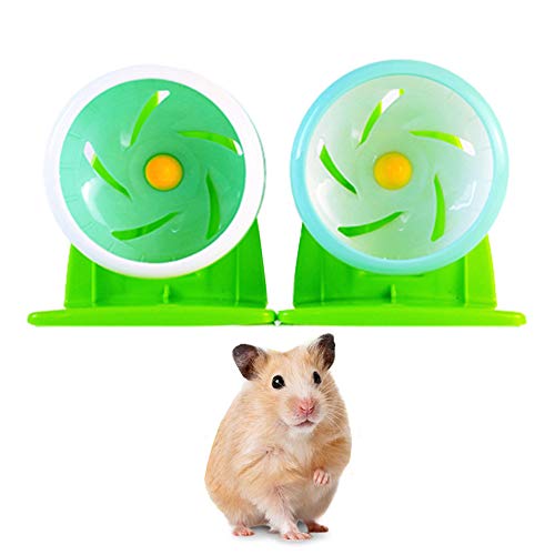 KunLS Meerschweinchen Spielzeug Hamster Laufrad Meerschweinchen Zubehoer Hamster Spielzeug Ratten Zubehör Hamster Rad Stille Spinner Stille Hamster Rad Große Hamster Ball Holz Hamster Rad von KunLS