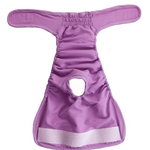 KunLS Rüdenwindel Hundewindeln Für Hündinnen Läufigkeitshose Für Hündinnen Hundewindel Dog Season Pants Nappies for Incontinent Dogs Washable Dog Nappies Dog Period Pants Purple,XL von KunLS